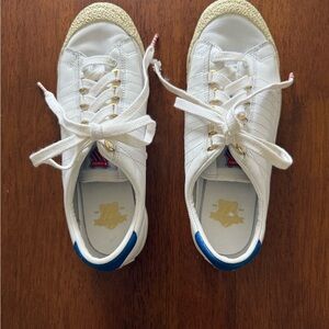 K-Swiss White Sneakers with Gold Details size 8 1/2
